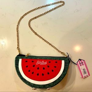 MC2 Saint Barth Watermelon Clutch with Gold Chain